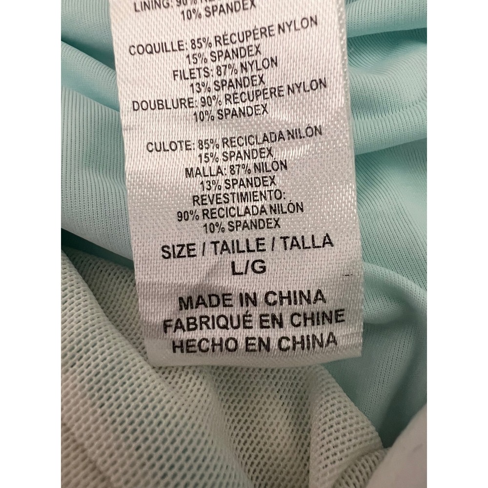 Tommy Bahama Tankini Top Large Green Tropical Floral Underwire Twist Front - Picture 7 of 10